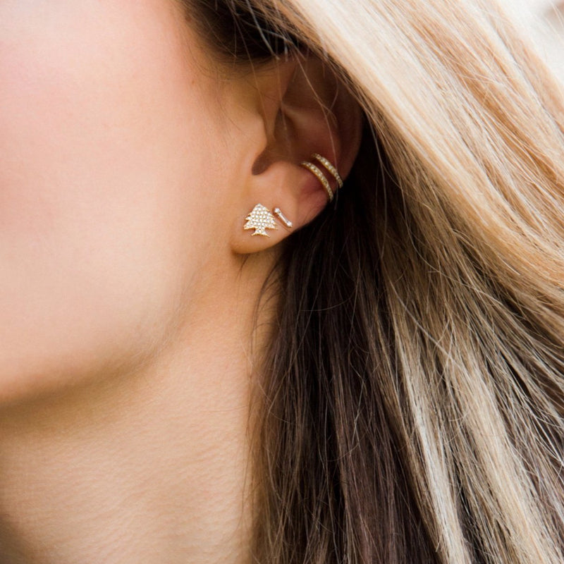 Ceder Tree Diamond Earrings