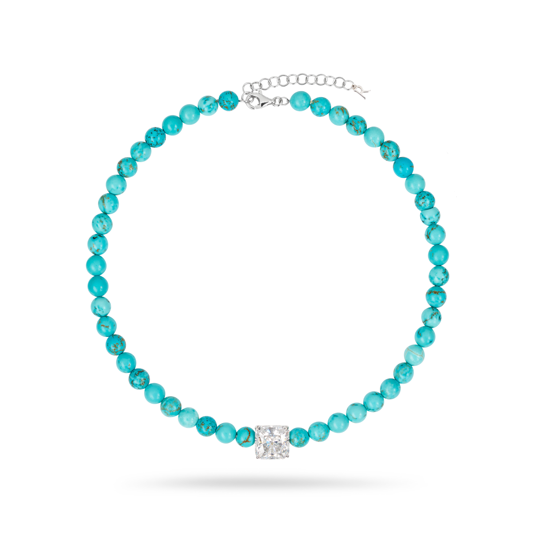 Mix and Match Beaded Choker with Center Stone in 18K gold