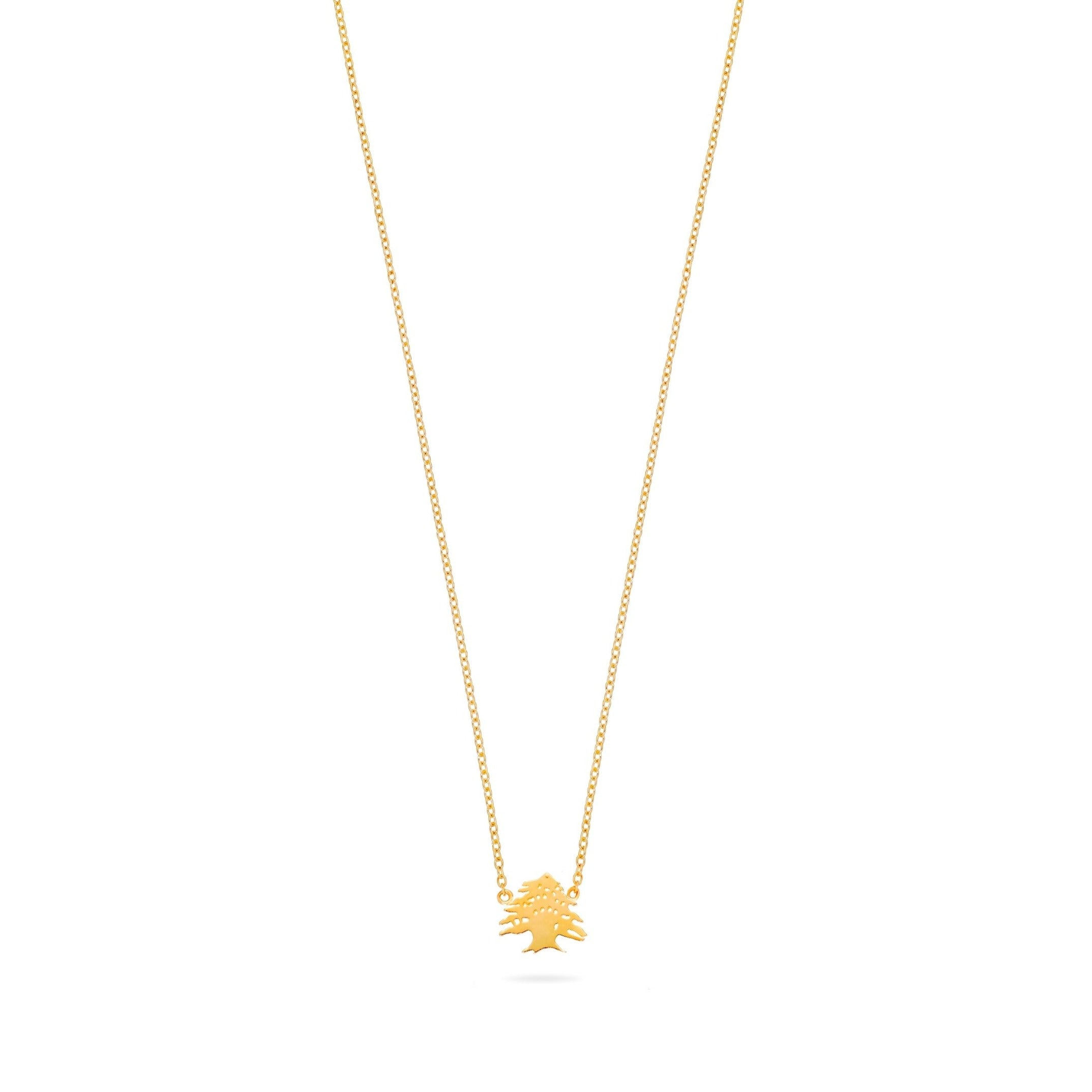 Ceder Tree Gold Necklace Small