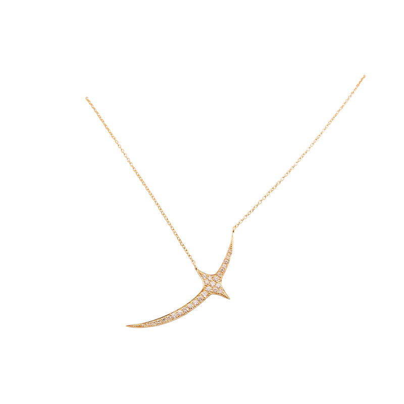 Yellow Gold Star Necklace