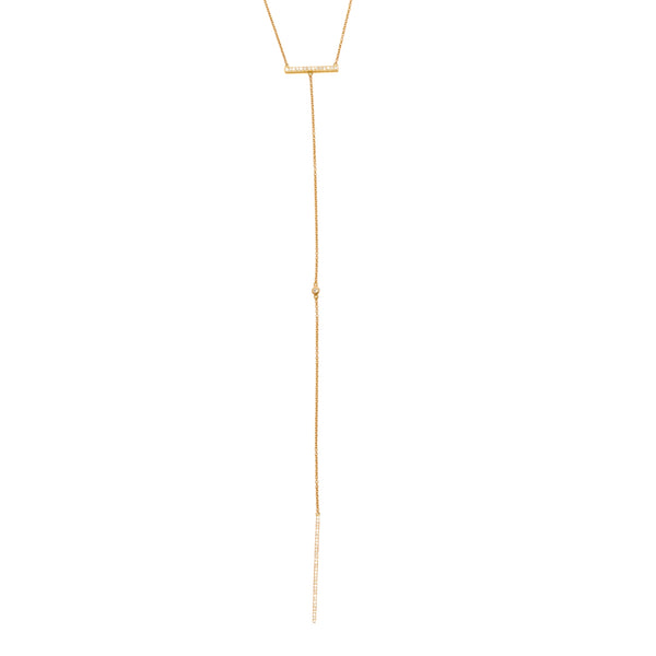 Yellow Long bar Drip Necklace